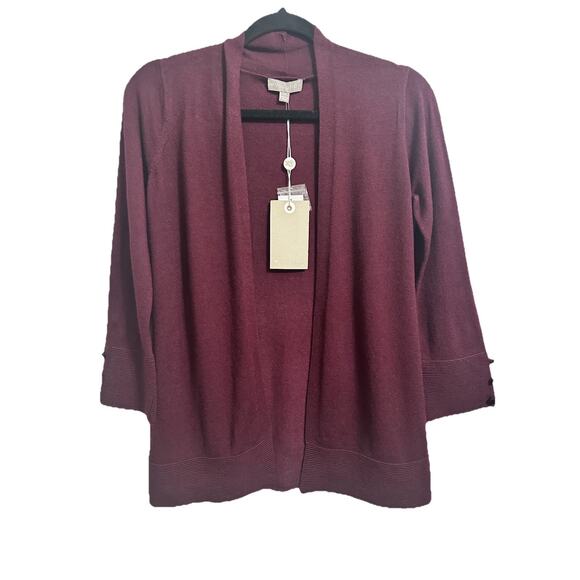 Evolution By Cyrus Sweaters - Evolution By Cyrus Women’s Grape Purple Open Cardigan Sweater Stitch Fix Size XS